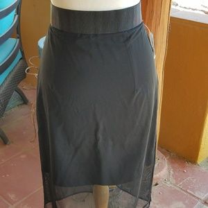 Milly Black High Waist Sheer Pencil Skirt Size 10